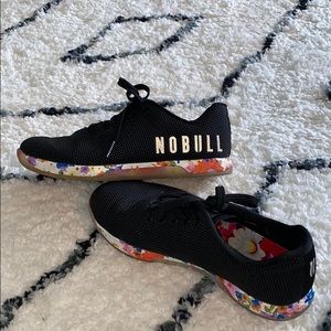 Nobull weight training shoes, floral sole